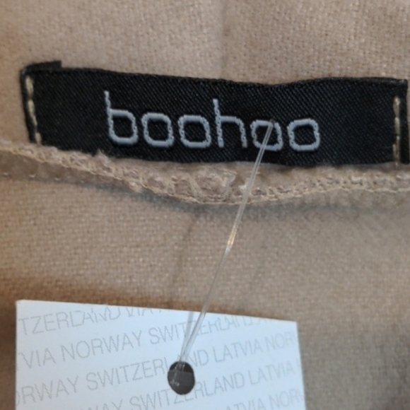 Boohoo Neutral Tan Open Front Classic Jacket size UK 8 - Picture 6 of 7